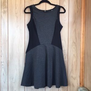 Massimo Black & Grey Sleeveless Mini Dress